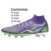 Crampons de football en cuir PU personnalisés fournisseur de chaussures d'entraînement légères et respirantes pour hommes