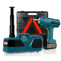 Kit de Gato Hidráulico Eléctrico NOVUS NCJ005 de 5 Toneladas 12V/24V con Llave de Impacto de 180W y Bomba Infladora de Neumáticos para SUV/MPV/Camión