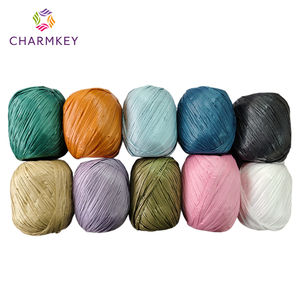 Fil <span class=keywords><strong>à</strong></span> tricoter fantaisie 100% PP en <span class=keywords><strong>raphia</strong></span>, 50g, couleur personnalisée, pour sacs au crochet blanchis, vente en gros d'usine CK1413, livraison gratuite - Product Image 1
