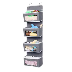 Porta Mount 4 Clear Window Pocket Box Hanging Organizer Storage Bag bambini Hanging Wall Organizer