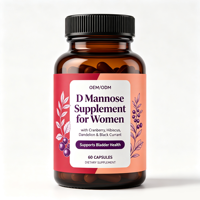 Capsules de D-Mannose à Marque Blanche OEM/ODM – Soutien Naturel Quotidien à la Santé Métabolique et aux Fibres Alimentaires