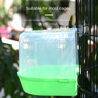 Baignoire pour oiseaux Parrot Bird, noire, motif peau de tigre, accessoires de cage, jouets de bain