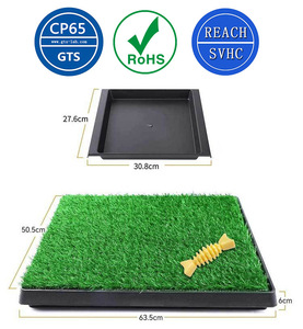 Almohadilla de hierba para perros con bandeja, alfombrillas de césped artificial, almohadillas lavables para orina de hierba para perros, bandeja para orinal de inodoro para mascotas para cachorros y mascotas pequeñas - Product Image 4