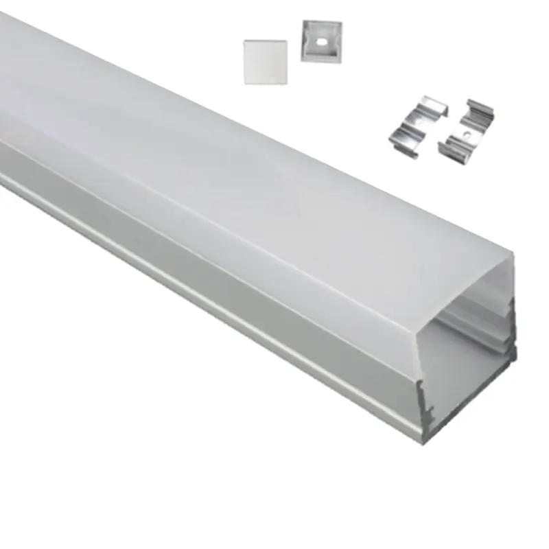 20x20mm חדש עיצוב קיר רכוב שטוח אלומיניום פרופיל ליניארי לגדול plafond ערוץ צינור LED אלומיניום פרופיל