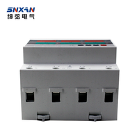 Protecteur de surtension/sous-tension monté sur rail DIN, disjoncteur intelligent, protection de ligne électrique, protecteur VA triphasé 3P+N