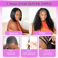 Cheveux brésiliens naturels, tresses bohèmes à ondulations profondes, cheveux humains en vrac pour tressage, ondulations bouclées effet eau, sans trame, tresses sans nœuds, extensions capillaires