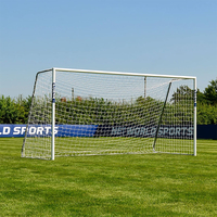 Poteau de but d'entraînement de football et de football pleine grandeur 2 en 1 avec barrière en filet Équipement de terrain de futsal de haute qualité pour la pratique du tir