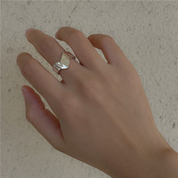 Ada Jewelry Anillo de Plata para Mujer, Diseño Ondulado Simple y Resistente de Plata de Ley S925, Anillo de Eternidad