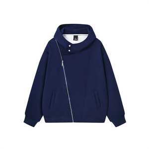 Sweat-shirt à capuche Weixing à manches longues avec poche zippée, décontracté pour jeunes, blanc, gris clair, bleu marine, noir - Product Image 4