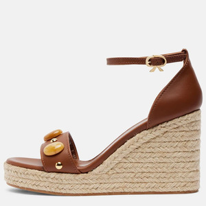 Sandales à talons compensés hauts pour femmes, style rétro, avec décorations en pierres, à brides croisées à la cheville et plateforme épaisse - Product Image 2