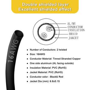 Zhong Hua 16AWG UL2464สายลำโพง2แกน, สาย CNC หุ้มฉนวนลวด CNC สำหรับเครื่องเราเตอร์ CNC แกนหมุน VFD เครื่องพิมพ์3D - Product Image 3