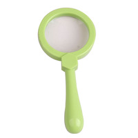 Loupe de poche éducative pour enfants OEM avec lentille acrylique et support en plastique de 90 mm