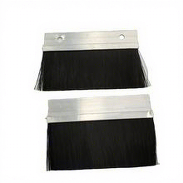 Aluminum Holder Industrial Grade Cabinet Seal Strip Brush Dense Nylon Bristle Weather-Proof Dust Proof Electrical Cabinet