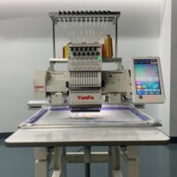 Machine à broder commerciale YunFu à tête unique 2024, 12 à 15 aiguilles, machine à broder pour usage domestique