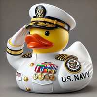 Nouvel Arrivage International : Figurine Décorative Canard Capitaine de Croisière - Cadeau Artistique Canard Capitaine Nautique