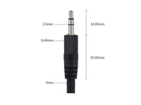 Cable de Audio Estéreo en Y con Conector AUX de 3.5mm a 2 Conectores RCA Macho, 1m/3.5mm, 1.5m/5ft, Compatible con Pedidos Personalizados