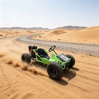 Go-Kart Todoterreno de 4 Ruedas con Pedales, Volante y Freno de Mano de Seguridad, Auto de Pedales para Niños