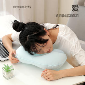 Almohada de Viaje Inflable de Seda de Hielo en Forma de U, Soporte Portátil para el Cuello, Sensación Refrescante, Almohada para Avión Ligera y Plegable - Product Image 5