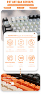 Stress Relief Mechanical Clicker LED Light Customizable Design Portable Lightweight Fidget Toy Cute Fun Accessory Keycap