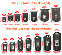 Sac étanche flottant léger en fibre de carbone 10L 15L 30L pour activités de plein air, natation, voyage en mer, sac à dos étanche en PVC