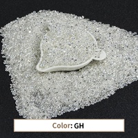 Pierre de Moissanite Synthétique (Crée en Laboratoire) en Vrac pour la Vente en Gros, 0,7 mm, Couleur GH, Blanc, Taille Brillant, Effet de Couleur/Feu, Certifiée par un tiers
