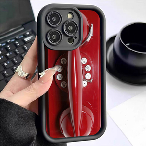 Funda de lujo roja para <span class=keywords><strong>tel</strong></span>éfono móvil con diseño de lente de cámara y estampado fotográfico, a prueba de golpes, de TPU, para iPhone 11 12 13 14 15 16 17 Pro Max - Product Image 1