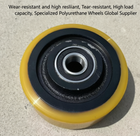 Roue de stabilisation longue durée de vie 125x50/54-25 mm pour chariot élévateur électrique/transpalette, référence 807270, pneu de support en polyuréthane PU