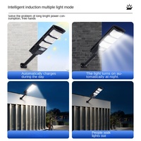 Lampu Jalan Tenaga Surya Outdoor 200W LED Sensor Gerak Tahan Air IP65 All in One Lampu Jalan Tenaga Surya untuk Taman, Tempat Parkir, Jalan Raya