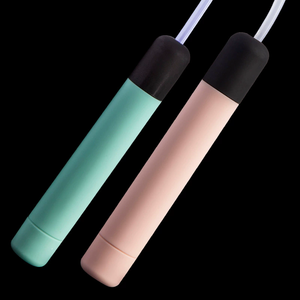 <span class=keywords><strong>Corde</strong></span> à <span class=keywords><strong>sauter</strong></span> en PVC pour adultes en acier à l'intérieur avec <span class=keywords><strong>corde</strong></span> d'exercice de fitness à <span class=keywords><strong>sauter</strong></span> clignotante à fibre optique rougeoyante - Product Image 5