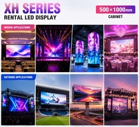 Pantalla LED de Alquiler Serie XH 500*1000mm, Pantalla LED para Interiores y Exteriores, Alta Frecuencia de Actualización 7680Hz, Instalación Rápida para Eventos