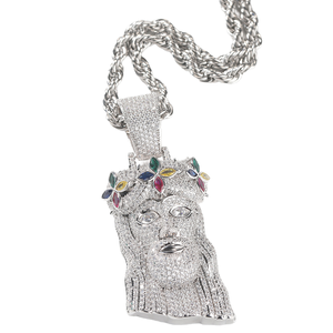 Thời Trang Hip-hop kim cương hiệu ứng chân dung Mặt dây chuyền vòng cổ-độc đáo Áo len chuỗi cho nam giới và phụ nữ, cùng một phong cách - Product Image 1