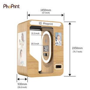 Machine Photobooth en Bois Réglable en Hauteur, avec Paiement Sans Espèces et à la Tirage, pour Centres Commerciaux - Product Image 2