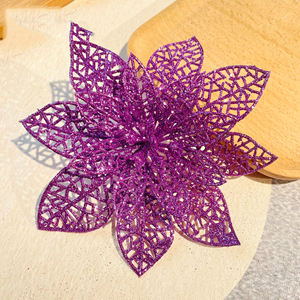 Guirnalda Decorativa de Flores Navideñas Artificiales de 15 cm, Hueca, de Alta Calidad, Ecológica, No Tóxica, Irrompible - Product Image 6