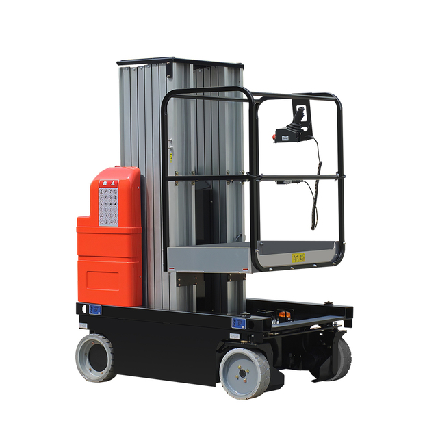 Factory Direct 6m 7.5m 9m Electric Drive Personnel Lift 150kg 200kg Self Propelled Mast Lift OEM Available