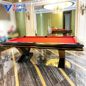 2024 precio barato popular hogar usado 7 pies 9 pies V piernas mesa <span class=keywords><strong>de</strong></span> <span class=keywords><strong>billar</strong></span> <span class=keywords><strong>de</strong></span> comedor <span class=keywords><strong>de</strong></span> madera maciza para la <span class=keywords><strong>venta</strong></span> - Product Image 2