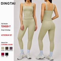 Ensemble de yoga 2 pièces personnalisé avec logo pour femme – Tenue de sport respirante en Spandex pour le printemps, idéale pour la course et les activités de plein air
