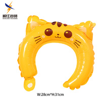 Bando Hewan Kartun Tiup Berbahan Foil dengan Desain Telinga untuk Pesta Ulang Tahun, Hari Ibu, Halloween - Balon Ramah Lingkungan untuk Anak-Anak