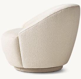 NOUVEAU Fauteuil de salon Japandi en tissu de haute qualité, fauteuil <span class=keywords><strong>blanc</strong></span> Lecco pour salon - Product Image 3