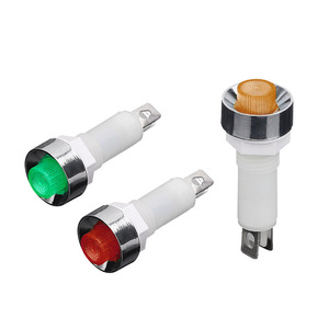 Indicator <b>Light</b> 10mm <b>LED</b> DC 12V 24V Plastic <b>Red</b> Green Yellow Equipment Indicator - Product Image 1