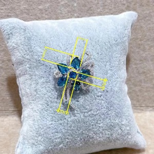 Elegante rodio plateado 925 joyería de plata Natural Londres azul Topacio flor broche para mujeres broches de joyería fina - Product Image 2