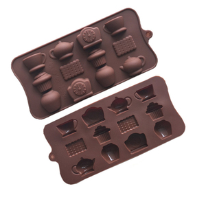 16-khoang đồng hồ báo thức hình Silicone khuôn cho Cookies bánh ấm trà sô cô la khuôn công cụ - Product Image 3