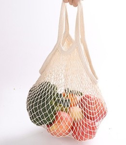 Sacs en filet de coton portables en gros pour supermarché, sacs en filet pour légumes et fruits - Product Image 2