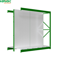Étagère de présentation robuste en métal Highbright HBE-SR pour supermarché, 6 étagères solides, antidérapante, autoportante, installation rapide, époxy