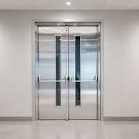 Barre anti-panique en acier inoxydable pour porte coupe-feu de cuisine, dispositif de sortie rapide, tige verticale, panneau de vision, taille personnalisée, usine OEM