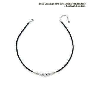 Collier à perles tendance en acier inoxydable 316L avec placage or PVD, design durable et résistant - Product Image 2