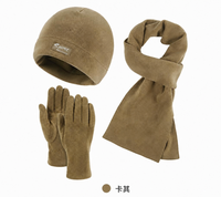 Ensemble d'accessoires en polaire d'hiver : bonnet, écharpe, gants 100% polyester, polaire ultra-fin, gants tactiles, vente en gros OEM
