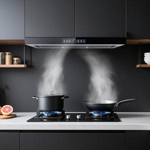 <span class=keywords><strong>Hotte</strong></span> <span class=keywords><strong>de</strong></span> <span class=keywords><strong>cuisine</strong></span> classique européenne <span class=keywords><strong>de</strong></span> 900 mm pour îlot <span class=keywords><strong>de</strong></span> <span class=keywords><strong>cuisine</strong></span>, aspiration supérieure, séparation des fumées d'huile, fonction sonore, cheminée en verre pour - Product Image 6