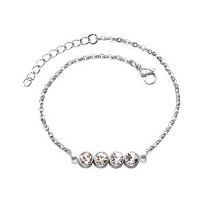 Pulsera de Acero Inoxidable Chapada en Oro con Dije de Ojo de la Suerte y Corazón Sencillo, Envío Rápido - Product Image 5