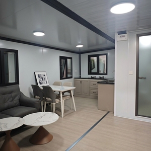 Casa Container di Lusso Espandibile a Doppia Ala da 20 Piedi, Casa Modulare Prefabbricata Pieghevole e Portatile per Uso Residenziale - Product Image 3
