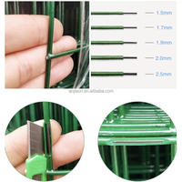 Clôture en treillis soudé de calibre 6, revêtement PVC vert, clôture de jardin en plastique, treillis soudé 2x2